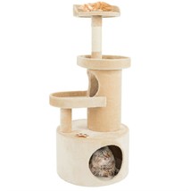 Cat Tree House Condo Tower 4 Tier Play Tower Hiding Cave Hole - £95.41 GBP