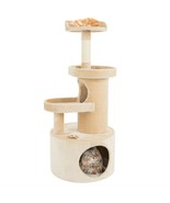 Cat Tree House Condo Tower 4 Tier Play Tower Hiding Cave Hole - £90.38 GBP
