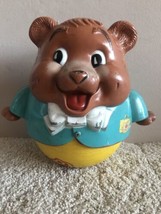 VINTAGE 1969 Fisher-Price CHUBBY CUB Bear Pull Toy Roly Poly (No String) - $9.85