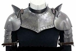 Medieval Pauldrons Knight Shoulder Gorget Armor Larp Halloween Costume A... - £108.46 GBP