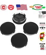 Luxury Matte Black Wheel Center Caps - 75MM Outer, Easy Install, 4 Pack - $75.52 CAD