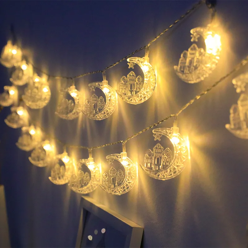 Moon  Eid Mubarak LED Light String adan Decorations for Home 2023 Christmas Fair - £125.03 GBP