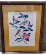 Anne Worsham Richardson Print White Throated Sparrows Framed Matted 60-7... - $46.41