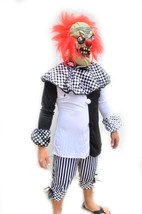Mens Clown Costume For Halloween Party Black and White with Mask BERSERK - £23.58 GBP