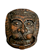 VINTAGE ANTIQUE COPPER LION HEAD DOOR HANDLE , WALL HANGING - $1,713.36 MXN