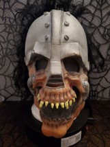 Vintage Easter Unlimited Halloween Mask  Metal Head Skull Warrior Hairy Monster - £23.68 GBP