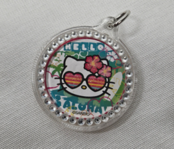 Hello Kitty Aloha Hawaii Keychain Sanrio Charm Bling 1-1/2" - $12.95