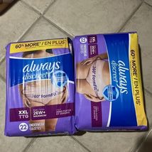 Always Discreet Adult Incontinence &amp; Postpartum Underwear For Women 2XL ... - $21.99