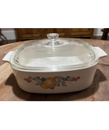 Corning Ware A-2-B Abundance Fruit 2 Liter Casserole Dish W/ Lid P-9-C-1 - $31.49 CAD