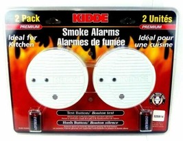 2 Kidde Smoke &amp; Fire Alarm Batteries Included Home Safety Sensor Detector New - £18.65 GBP