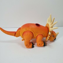 Imaginext Orange Styracosaurus Dinosaur 10&quot; Action Figure Mouth Open/shut - £6.48 GBP