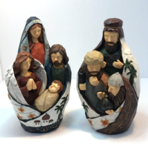 Christmas Nativity Set Mary Baby Jesus Joseph Wisemen Angel HTF Unique - $49.49