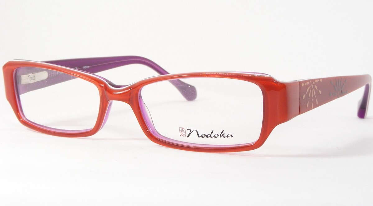Nodoka Charmant ND10140 Re Rot-Orange/Weiß/Lila Selten Brille 49-16-140mm - $85.91