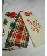 New lot of Christmas Woven Tea Kitchen &amp; Printed Towels Gifts  Let It Snow - £4.69 GBP