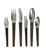 Stanley Roberts SRB Modernist SS Flatware Japan MCM Brown Composite Handle - $13.03 CAD+