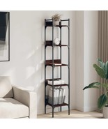 vidaXL Bookshelf Brown oak Engineered wood, powder-coated steel 5-Tier - $3,879.31 MXN
