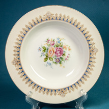 4 Narumi Jupiter 8-1/2&quot; Soup Bowl Kingsley Occupied Japan Porcelain Fleur de Lis - £19.18 GBP