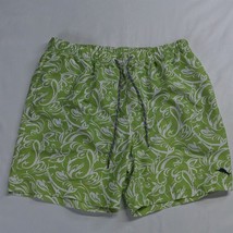 Tommy Bahama Large x 6" Green White Baggies Mesh Lined Swim Trunks Shorts - $19.99