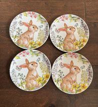 Grace Salad Plates Set of 8 New Easter Bunny Floral Butterflies New - £92.45 GBP