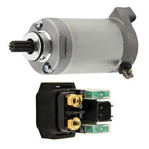 Starter Motor &amp; Solenoid Relay Kit For Yamaha ATV YFM250 Raptor 3C5-81890-00-00 - £30.27 GBP