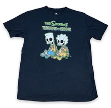 THE SIMPSONS Treehouse Of Horror Halloween T-Shirt Skeleton Lisa Bart Men’s Sz L - £11.47 GBP