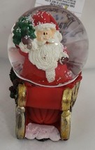 Santa Claus Red Christmas Sleigh Snow Globe - £30.57 GBP