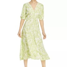 Faithfull The Brand Vittoria Chartreuse Lime Green Tie Dye Dress Size 6 - $135.99