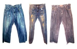 Rocawear Blue Jean Denim Distressed Jeans Pants Sizes 14 - 40 - $24.99