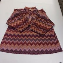 Vintage Shaker Sport Women's 3/4 Sleeve Geometric Collared Blouse Chest 52" image 15