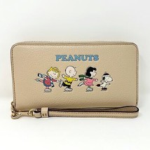 Coach X Peanuts Long Zip Around Wallet With Snoopy And Friends Motif Ivo... - £255.34 GBP