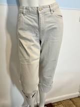 Talbots Tan Denim Cropped Jeans Size 10 - £16.50 GBP