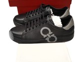 Salvatore ferragamo Shoes Men&#39;s gancini textured leather sneakers 350014 - £392.39 GBP