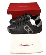 Salvatore ferragamo Shoes Men&#39;s gancini textured leather sneakers 350014 - £391.56 GBP