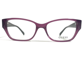 Guess Eyeglasses Frames GU 2408 PUR Black Clear Purple Cat Eye 54-16-140 - £63.35 GBP
