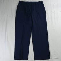 JM Haggar 34 x 30 Navy Blue Classic Fit Flat Front Mens Dress Pants - $14.99