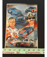 Original NASCAR Artwork Jeanne Barnes 1996 Bobby Hamilton Richard Petty ... - $21.22