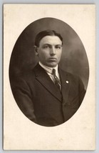 RPPC Handsome Young Man Portrait Arthur Sandrock Poss Toledo Ohio Postca... - $14.95