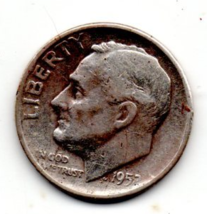 1952 S Roosevelt Dime (90% Silver) Very Light Wear - $8.00