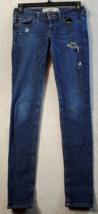 Hollister Jeans Womens Size 24 Blue Denim Cotton Pockets Belt Loops Flat Front - £15.47 GBP