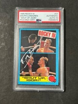 1985 Topps Rocky IV #57 Signed Card Dolph Lundgren &quot;Shut Up, Igor!&quot; PSA Ivan Dra - £470.45 GBP