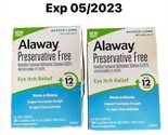 2 Alaway Preservative Free Eye Itch Relief 20 Single Dose Vials SEE PHOTOS - $39.99