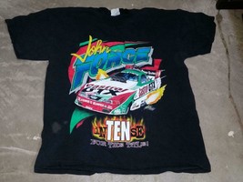 John Force Vintage T-Shirt Intense for the Title fleabite hole and spot ... - $24.99