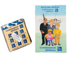 Vintage Continental Air Lines Welcome Aboard Puzzle and Game NEW Origina... - £13.07 GBP