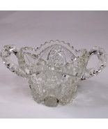 Vintage Handblown Imperial Glass Uncut Hobstar Button Crystal Sugar Dish... - $3.00