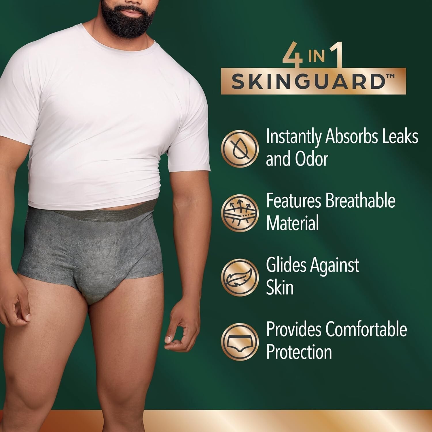 Depend Real Fit Maximum Absorbency Underwear for Men  53Ct S/M Grey OPEN BAG Item image 7
