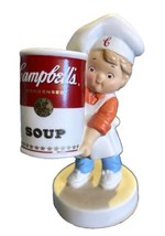 Campbell&#39;s Soup Kids 2003 Porcelain Figurine 4&quot; Tall Chef With Soup Can - £8.17 GBP