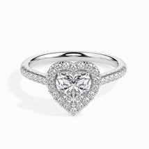 2.30Ct Heart Cut LC Moissanite Wedding Womens Engagement Ring 10K White Gold - £514.72 GBP