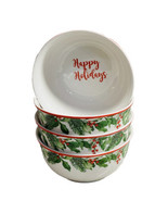 Set Of 4 ROYAL NORFOLK Christmas Holly Wreath CEREAL/SERVING BOWL-RARE-B... - €51,09 EUR