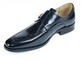 Men Leather Shoes GIOVANNI Mock toe Buckle Strap European LAMBERT Dark Blue image 4