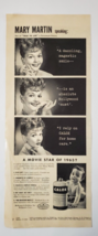 1944 Calox Vintage WWII Print Ad Three Different Pictures Of Mary Martin Talking - £7.95 GBP
